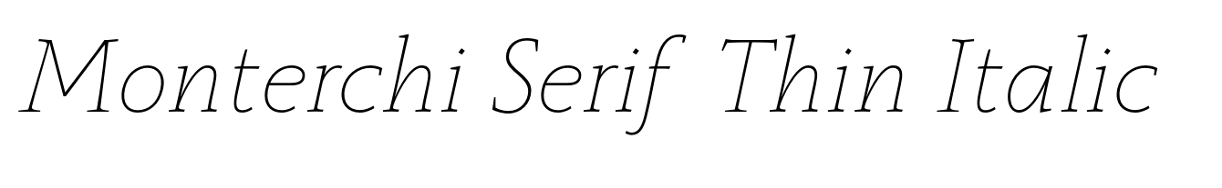 Monterchi Serif  Thin Italic